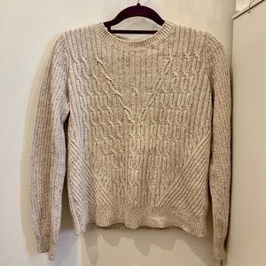 Fat Face Cozy Cable Knit Sweater - Cream Sz 4